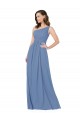 Windsor Blue One Shoulder Sleeveless Sheath Bridesmaid Dress Edinburgh